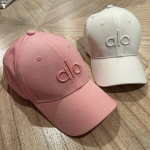 ALO Yoga Pink and White Caps